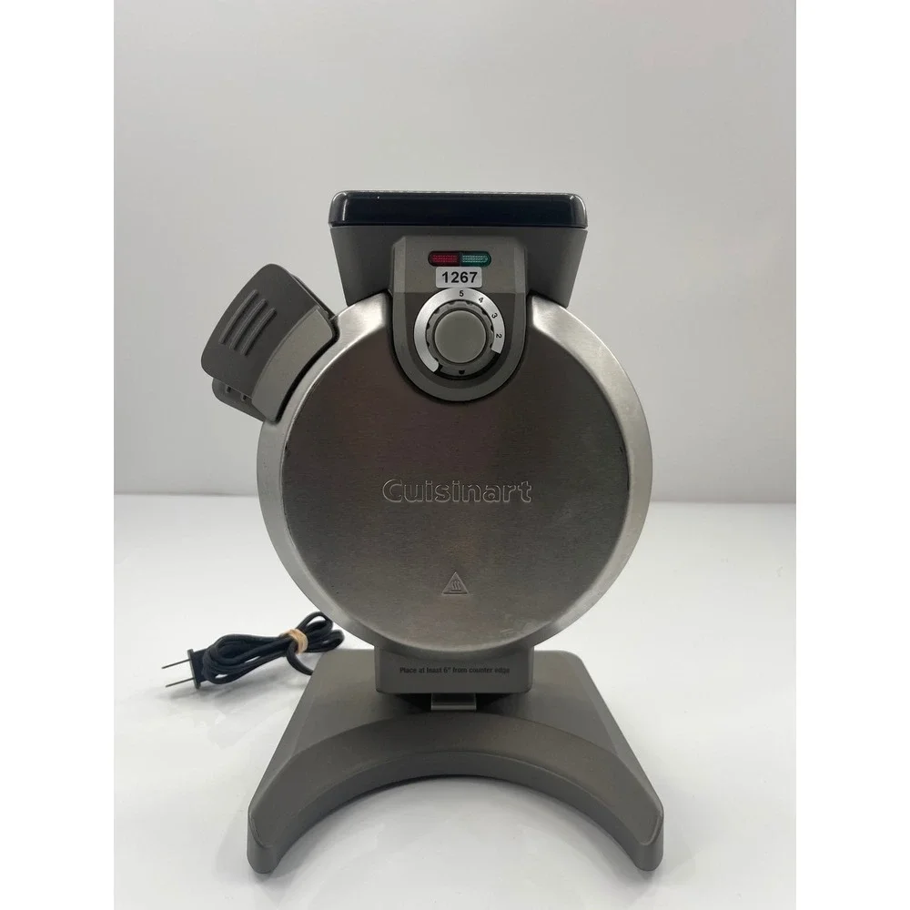 Cuisinart WAF-V100 Vertical Waffle Maker Silver Brushed Stainless Steel Nonstick